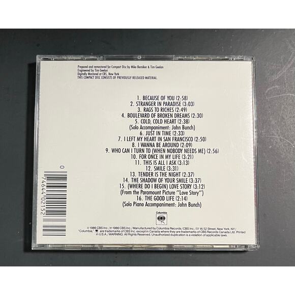 Tony Bennett - 16 Most Requested Songs CD (1986, Columbia) Digitally Remastered - Picture 2 of 6